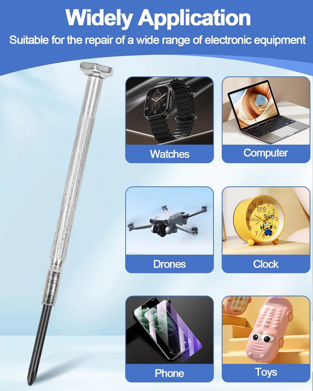 11Pcs Small Screwdriver Set with Hard Case, Tiny Mini Screw Driver Kit with 11 D