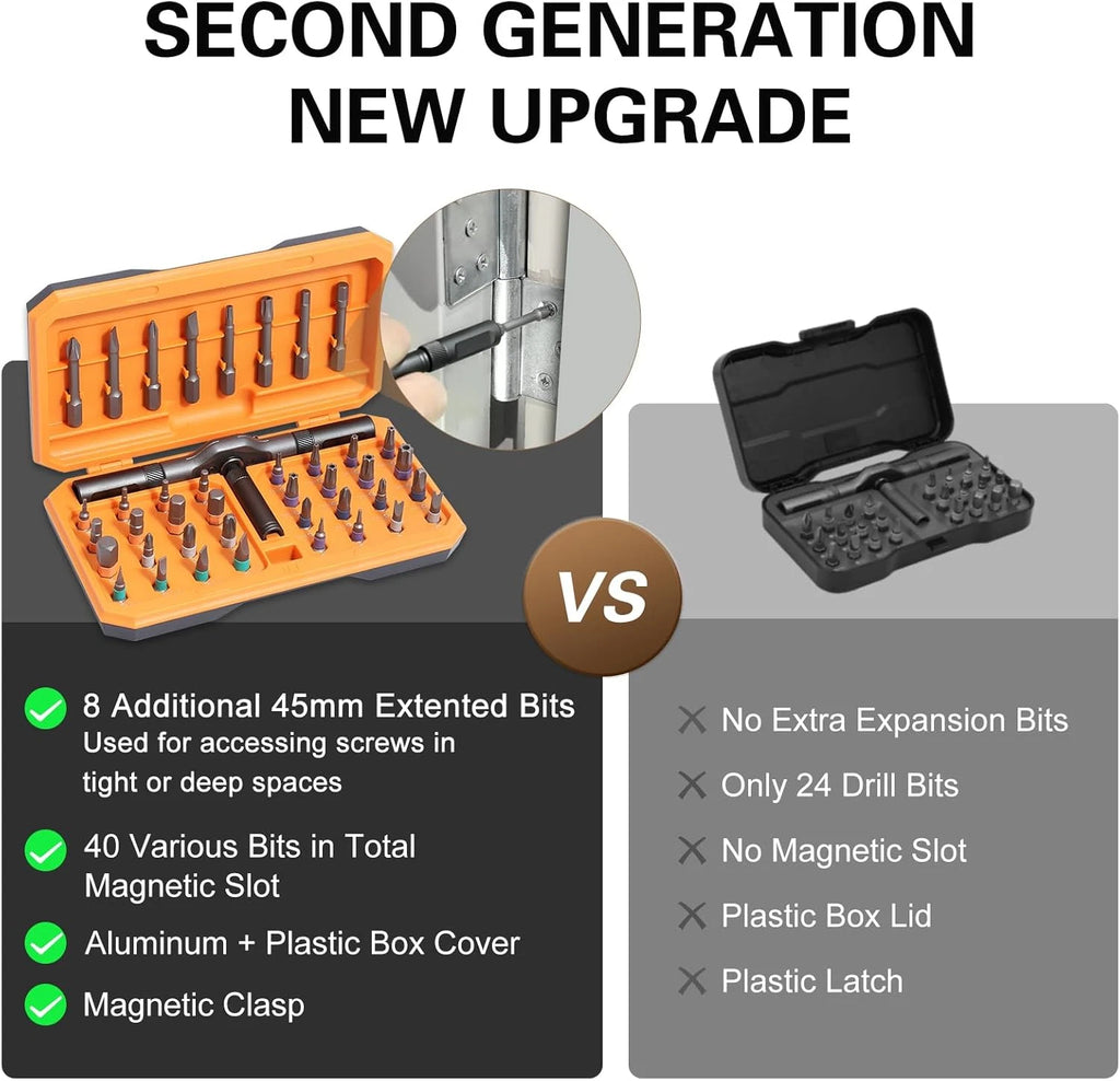 42 in 1 Magnetic Screwdriver Set, DIY Ratchet Screwdriver Set, Multi Bit Magneti