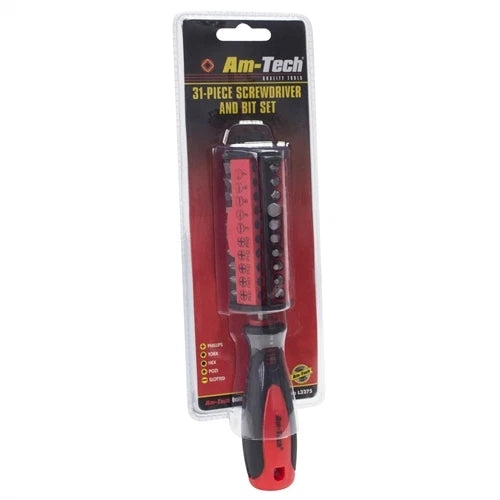 Am-tech L3275 Screwdriver And Bit Set (31-Piece)