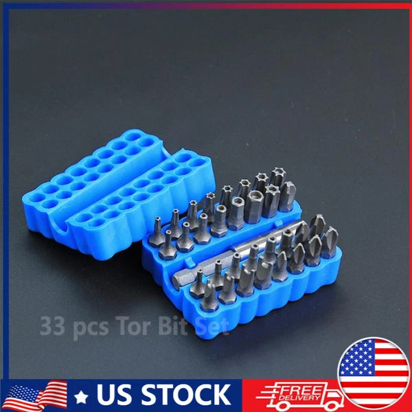 33 Tamper Proof Security Torq Hex Star Spanner Tri Wing Screwdriver Tool Set