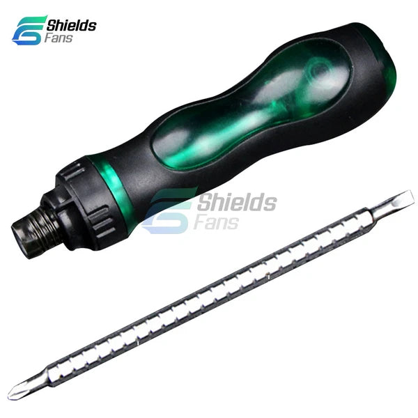 Multifunctional Magnetic Ratchet Screwdriver Set w/8pcs Dual-head Bits Hand Tool
