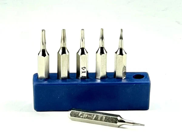 6X Torx screwdriver Bit Set T1, T2, T3, T4, T5, TR6 (T6 Security) repair 4mm Hex