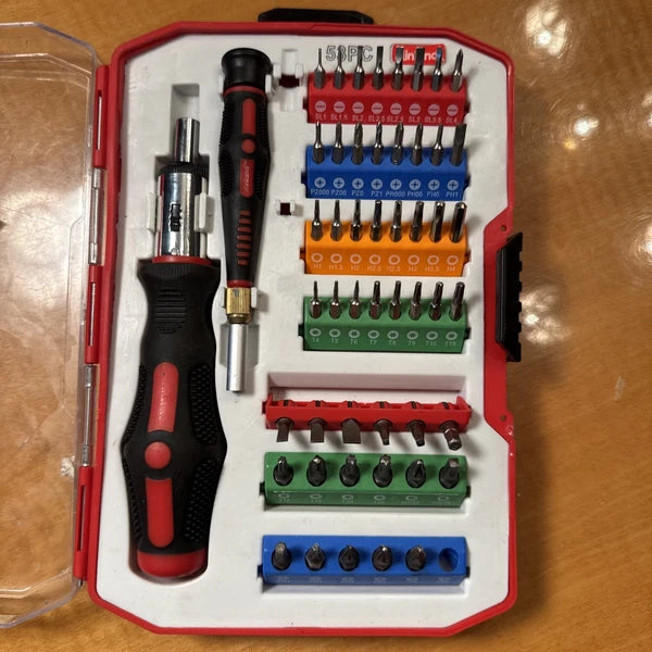 INLAND TOOL SET 53 PC Multi-Function Screwdriver With Standard Size Bits
