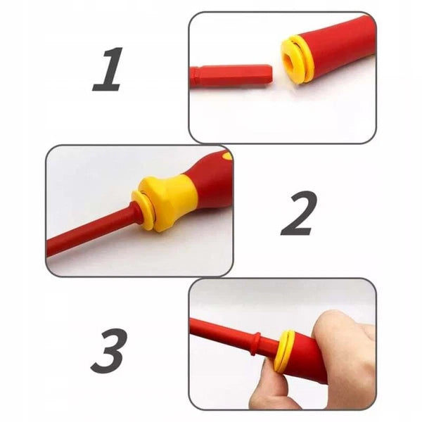 Upgrade Electrician Insulated Screwdriver Set Magnetic Tip Slotted Phillips Tool