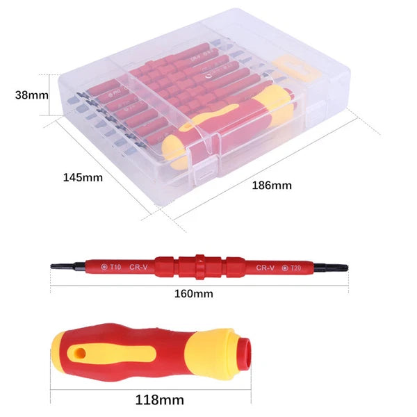 8pcs Electrician Insulated Magnetic Screwdriver Set Electrical Hand Screwdriver