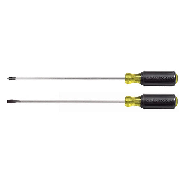 Klein Tools 85072 10-Inch Long Blade Screwdriver Set, 2-Piece