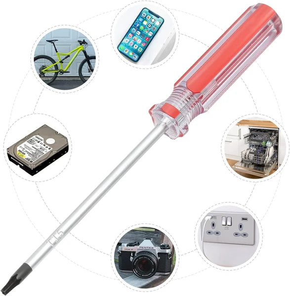 Piutouyar 8PCS Magnetic Torx Screwdriver Set - T8, T9, T8,T9,T10,T15, Silver