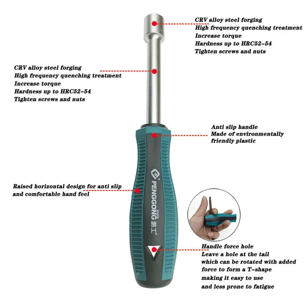 10pcs Screwdriver Set Socket Hex Torque Wrench Multitool Hex 3-9MM Repair Tools