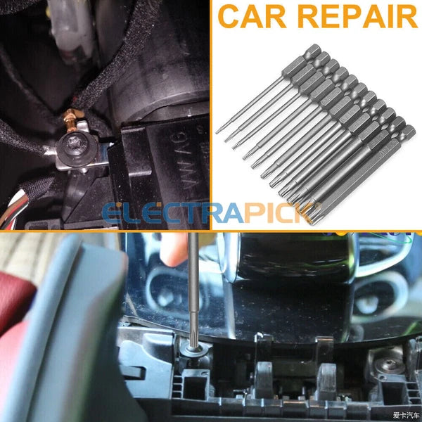 11PC Torx Bit Set Quick Change Connect Impact Driver Drill Security Tamper Proof