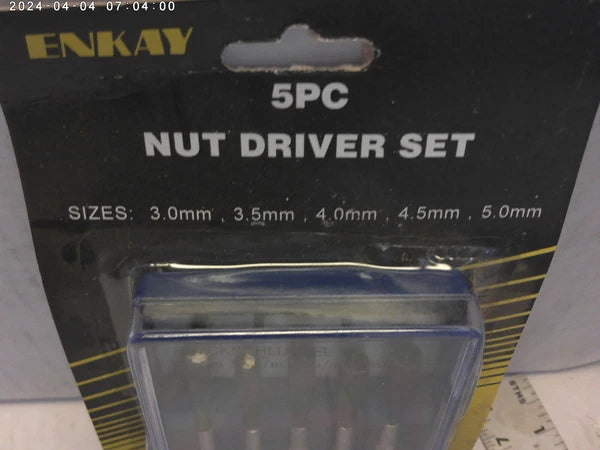 1990's vintage 5 pc mini nut driver set all metal NEW old stock (China)