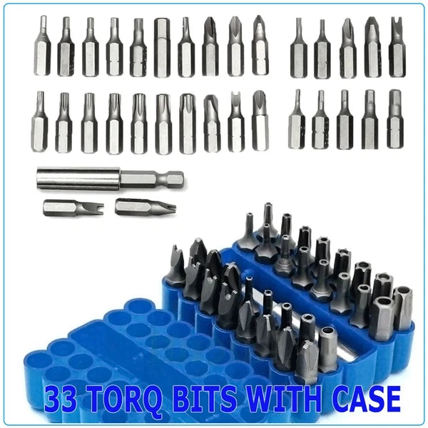 33 Tamper Proof Security Torq Hex Star Spanner Tri Wing Screwdriver Tool Set