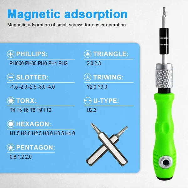 32 in 1 Small Magnetic Screwdriver Set Torx Driver Professional Repair Tool Kit