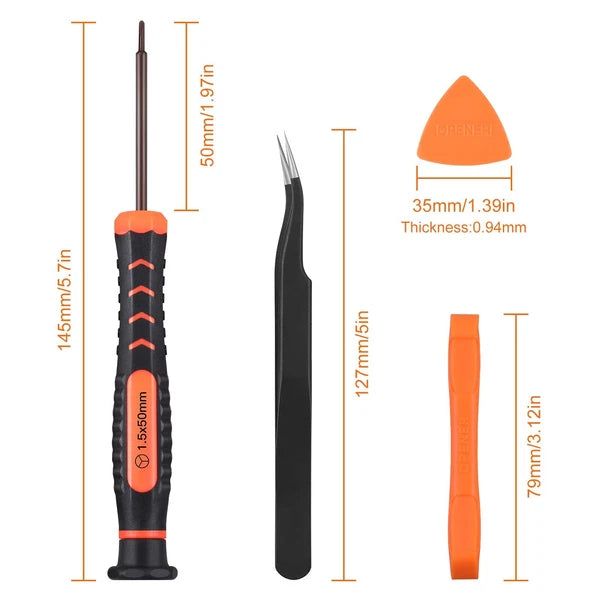 6-Piece Screwdriver Kit for Switch Console Repair with Triwing & Phillips Tools