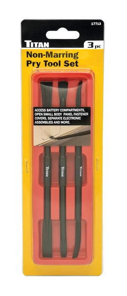 Titan Tools 17713 Non Marring Precision Pry Bar Set 3 Piece Screwdriver Set