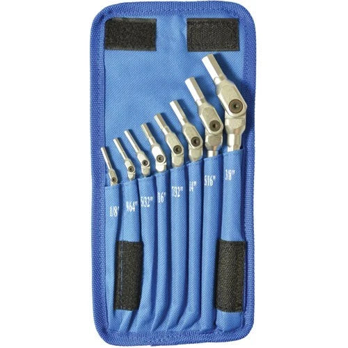 Bondhus HP8-IC-17 Hex-Pro Pivot Head Hexagon Key Wrench Set 1/8-3/8" AF