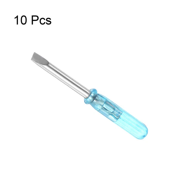 10Pcs 3.0mm Mini Slotted Screwdriver 45mm Length for Small Appliances Repair