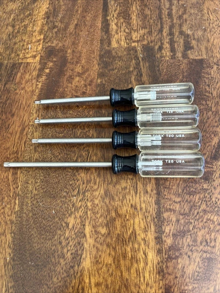 Vintage Craftsman Torx Screwdriver Set of (4) T10-T25 WF Series USA