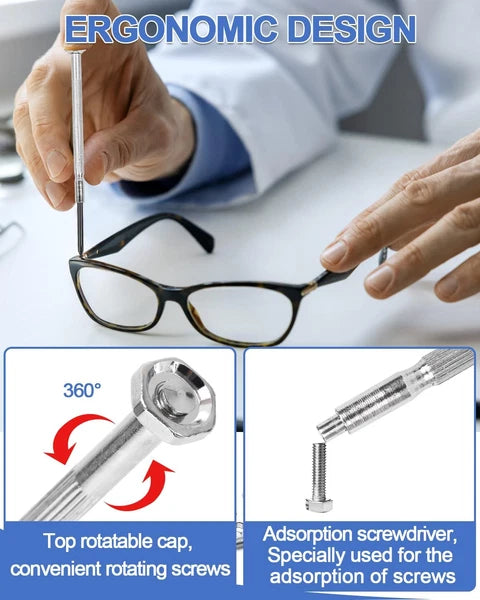 11Pcs Small Screwdriver Set with Hard Case, Tiny Mini Screw Driver Kit with 11 D