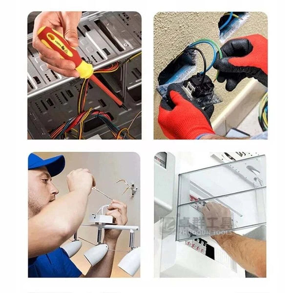 Upgrade Electrician Insulated Screwdriver Set Magnetic Tip Slotted Phillips Tool