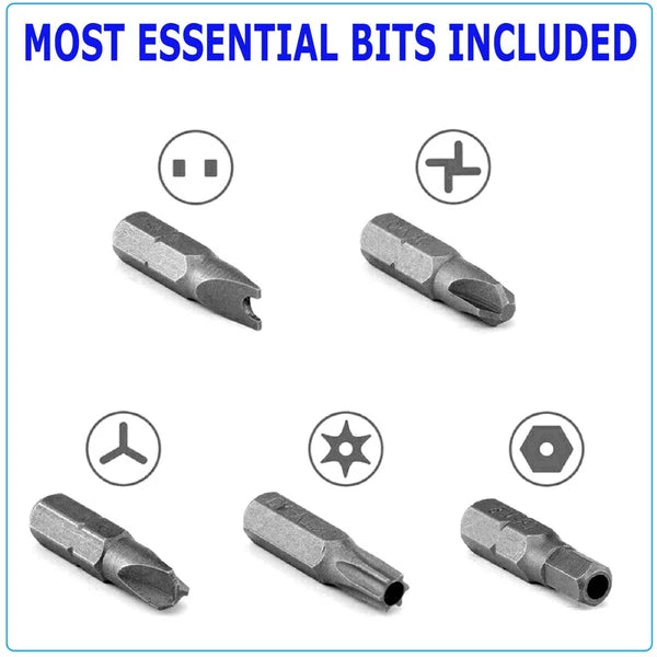 33 Tamper Proof Security Torq Hex Star Spanner Tri Wing Screwdriver Tool Set