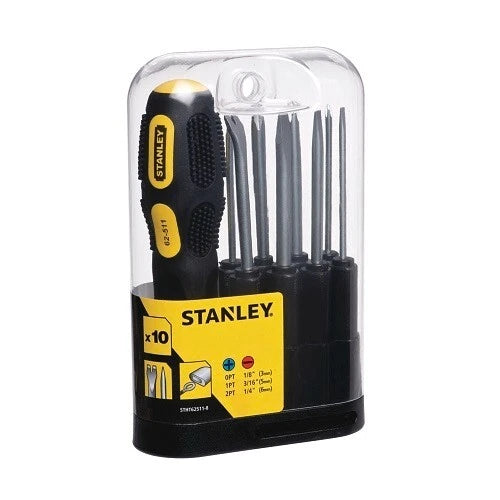 STANLEY 9-Way Screwdriver Set with Storage Case for Home, DIY, Professional