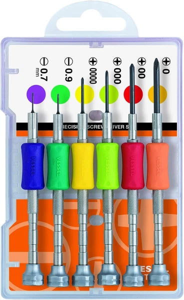 Precision Screwdriver Set 6 Piece JIS Ultra Small Screws Portable Box Japan