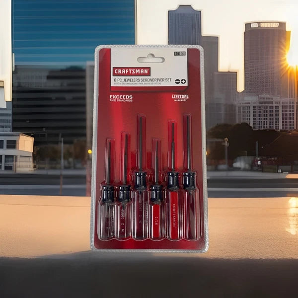 NEW CRAFTSMAN 6 PC JEWELERS PRECISION SCREWDRIVER SET 9-41106 Phillips and Flat