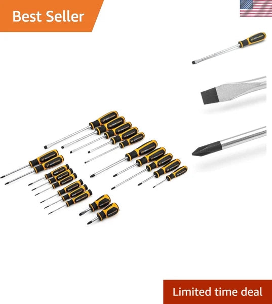 20 Pc. Phillips/Slotted/Torx Dual Material Screwdriver Set - 80066H