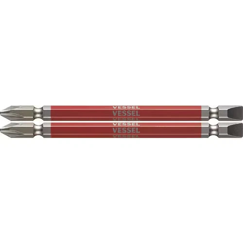 VESSEL SHANK DRIVER BIT "GOSAI" 2pcs (PH2& SLOTTED 6mm x 110mm) GS142611* Japan