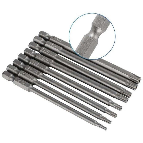 Torx Screwdriver Bit Set Hex Security Magnetic Head 100MM Extra Long IN USA