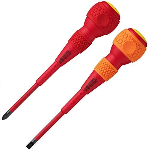 VESSEL Ball Grip Insulated Screwdriver Set of 2 +2x100 / -6x100 202PS-1 From