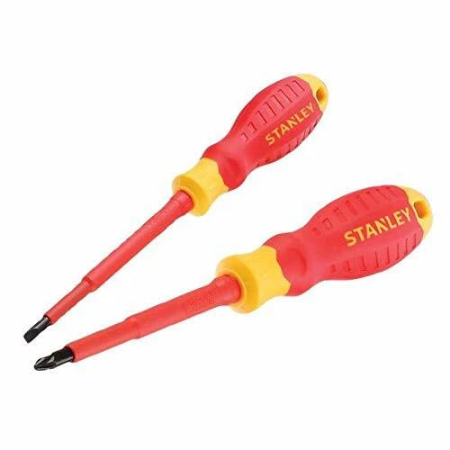 Stanley FatMax VDE Insulated Pozi & Slotted Screwdriver Set, 2 Piece