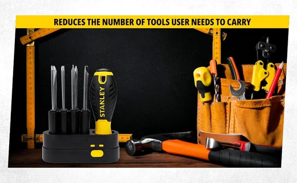 STANLEY 9-Way Screwdriver Set with Storage Case for Home, DIY, Professional