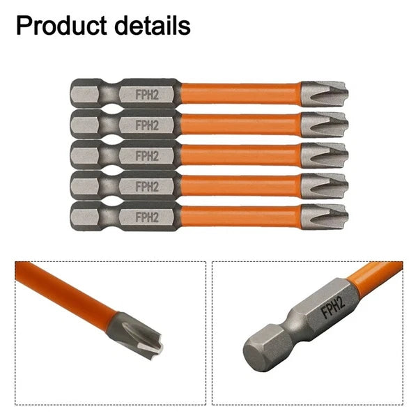 Super Strong Magnetic Special Slotted Cross Screwdriver Bit For Electrician FPH2