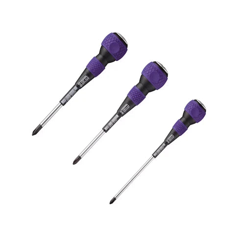 Vessel 230 Ball Grip Penetration Screw Driver 3 Set Phillips JIS Chrome vanadium