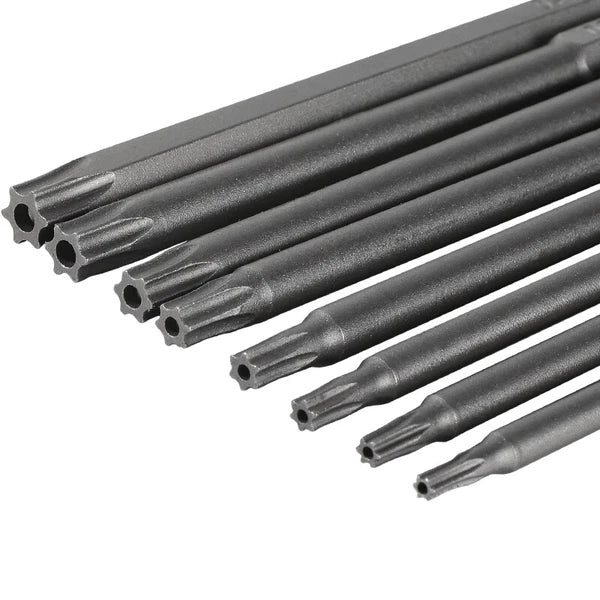 8pcs Torx Screwdriver Bit Set Hex Security Magnetic Head 100MM Extra Long HOT