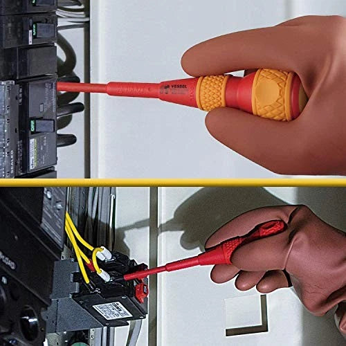 VESSEL Ball Grip Insulated Screwdriver Set of 2 +2x100 / -6x100 202PS-1 From