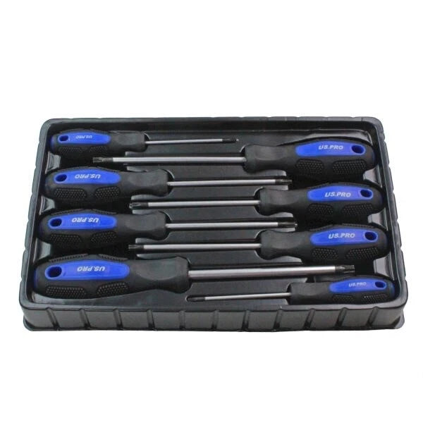 US PRO 8pc Tamper Proof Torx Screwdriver Set 1608