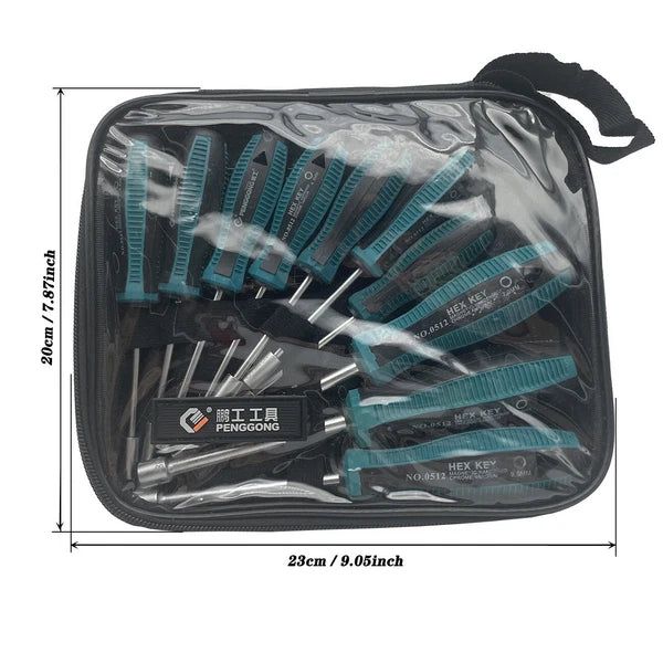 10pcs Screwdriver Set Socket Hex Torque Wrench Multitool Hex 3-9MM Repair Tools