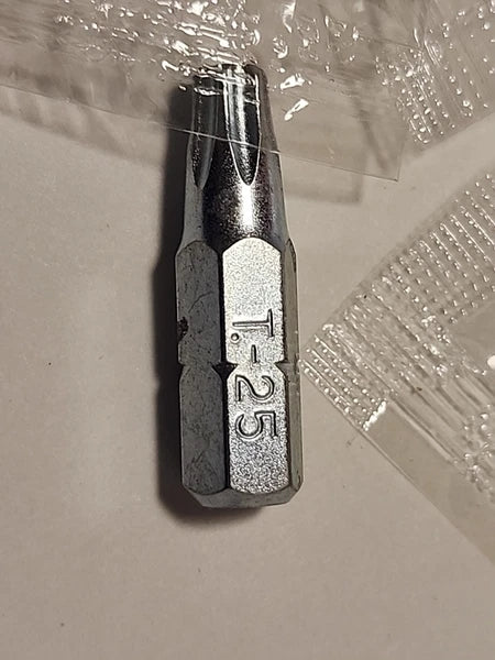 20 Pack of T25 Single End Torx Screwdriver Star Bits - 1 Inch Long - 20 Count