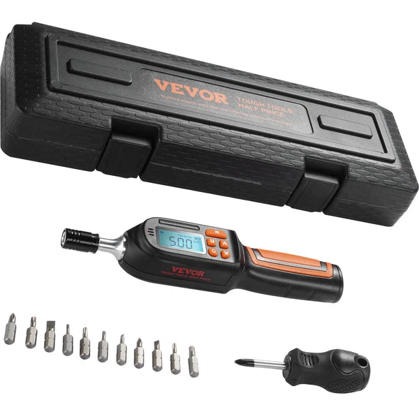VEVOR Digital Torque Wrench 1/4" Adjustable Screwdriver Torque Wrench Set