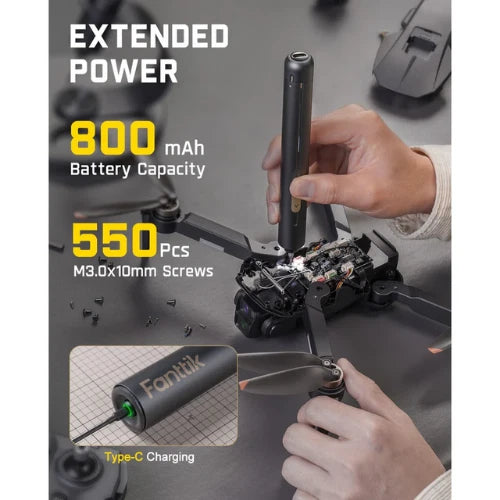 Fanttik E2 Ultra Precision Electric Screwdriver – 50 Bits, USB-C