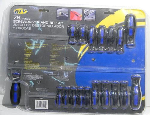 GTV 78 Piece Screw Driver & Bit Set - NEW