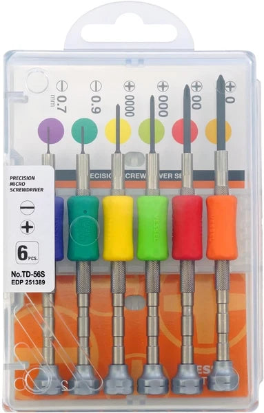 Precision Screwdriver Set 6 Piece JIS Ultra Small Screws Portable Box Japan